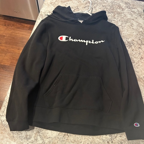 Women’s CHAMPION Black Pullover Hoodie Sweatshirt size Large - Picture 5 of 11